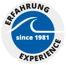 ein Button auf dem steht: Erfahrung seit 1981