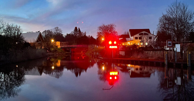 Schleuse am Abend in Himmelfort